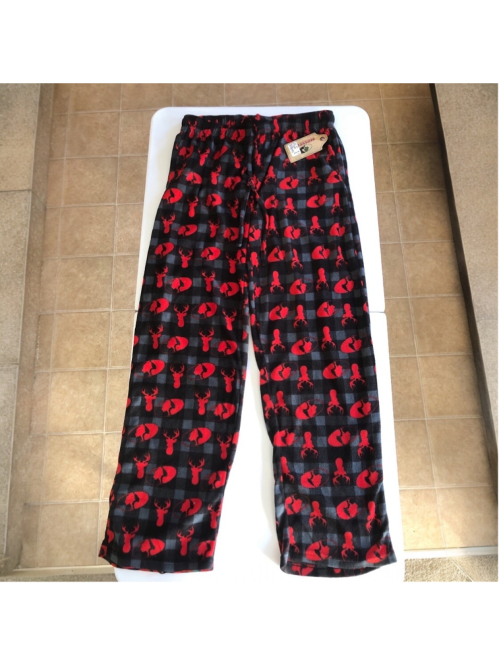 Size 3X Mossy Oak Cozy Polar Microfleece Lounge Pants Buffalo Plaid Lumberjack